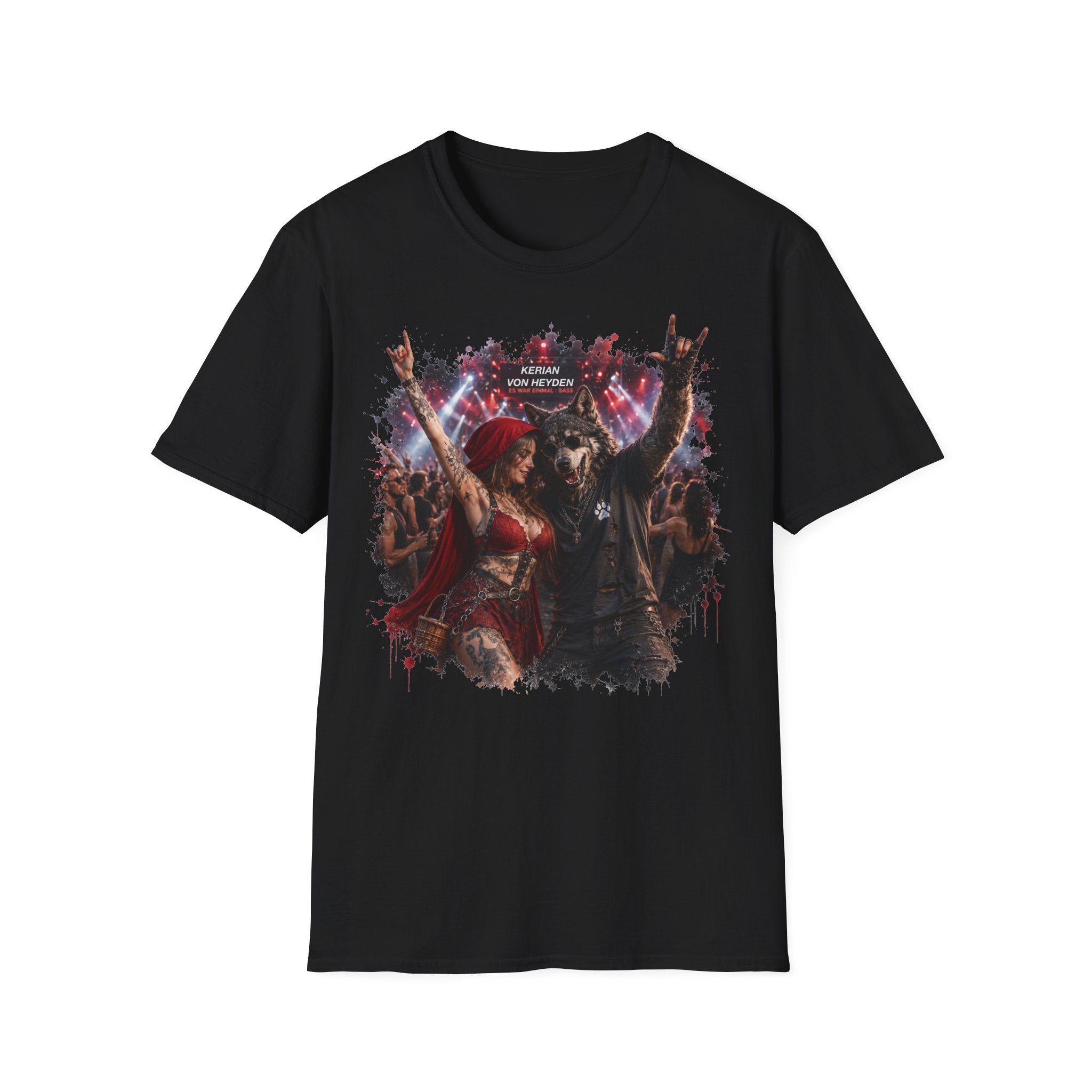 Märchenland Kollektion 1/11 - Rotkäppchen und der böse Wolf T-Shirt | Live Music Band Tee
